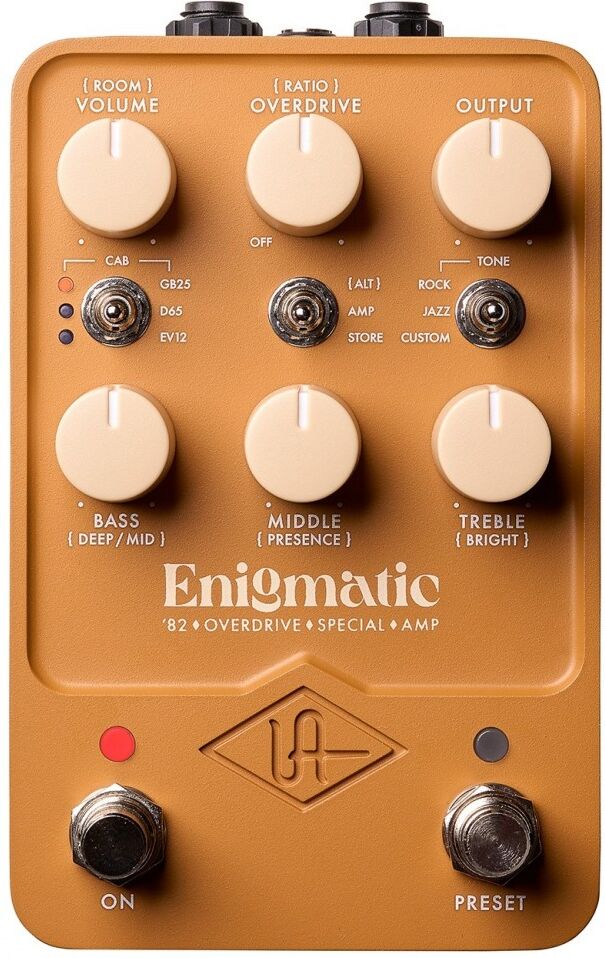 Universal Audio UAFX Enigmatic '82 Overdrive Emulação de amplificador e alto-falante estéreo