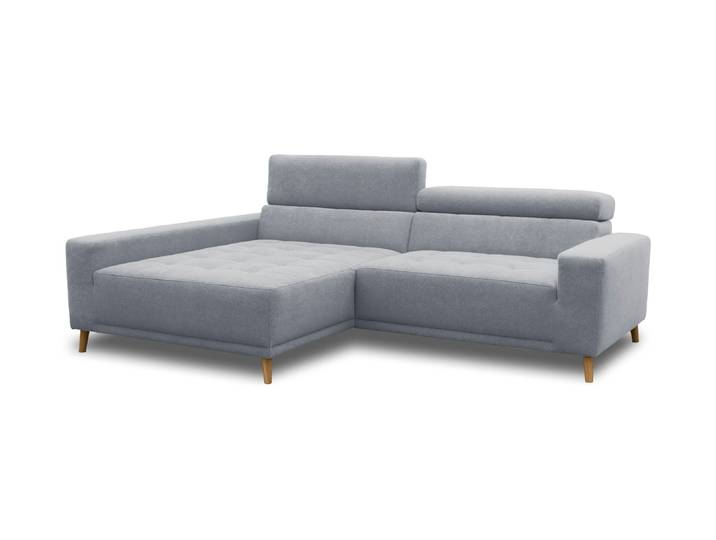 Domo Ecksofa mit Longchair »Helsingborg« - 248x172x44cm - blau -