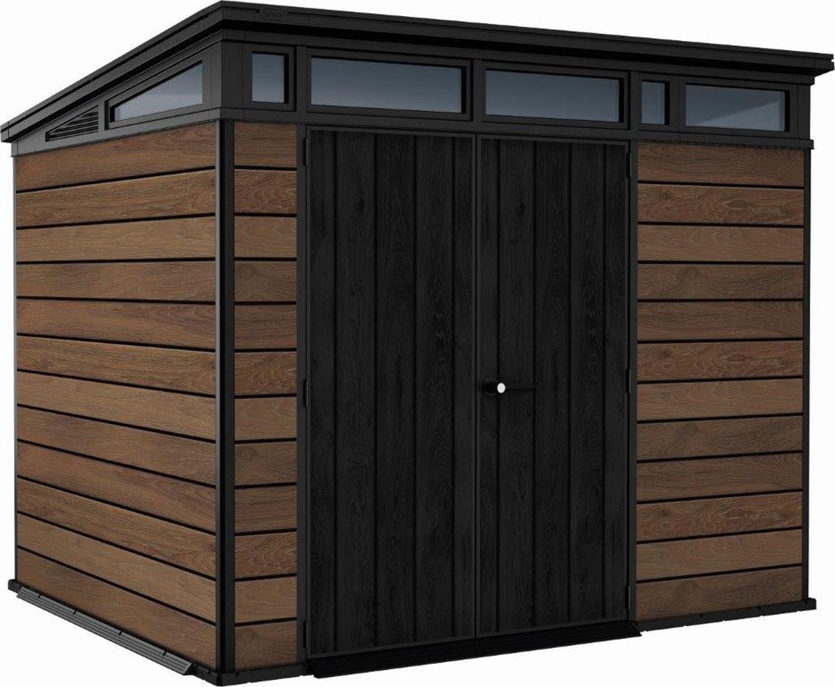 Keter Pent Signature Horizontaal Tuinhuis Bruin B/D/H: 279 x 226 x 216 cm