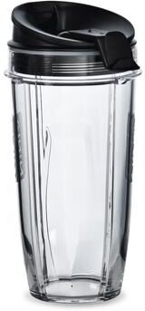 Ninja XSK2424 24-ounce Nutri Ninja Cups with Lids (2-pack) - Clear/Black