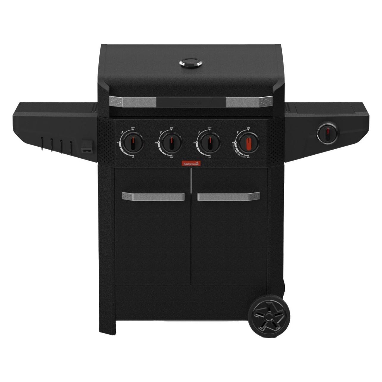 Barbecook Luca 412 gasbarbecue met kast en zijbrander zwart 145.4x60.3x112.3cm (BC-GAS-3100) (BC-GAS-3100)