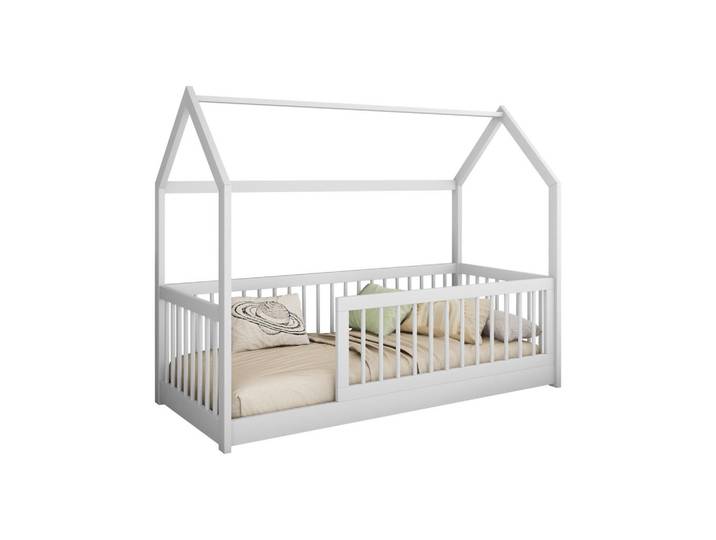 Mirjan24 Hausbett Greta 80, Weiß, Holz, Rechteckig, 80x180 cm, Babymöbel & Kindermöbel, Kinderzimmer & Jugendzimmer, Kinderbetten, Spielbetten