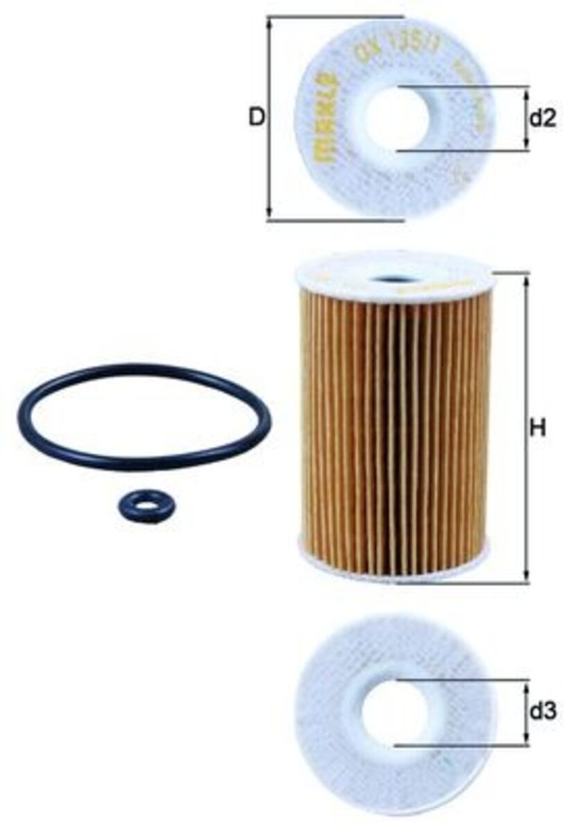 Ölfilter MAHLE KNECHT OX 135/1D