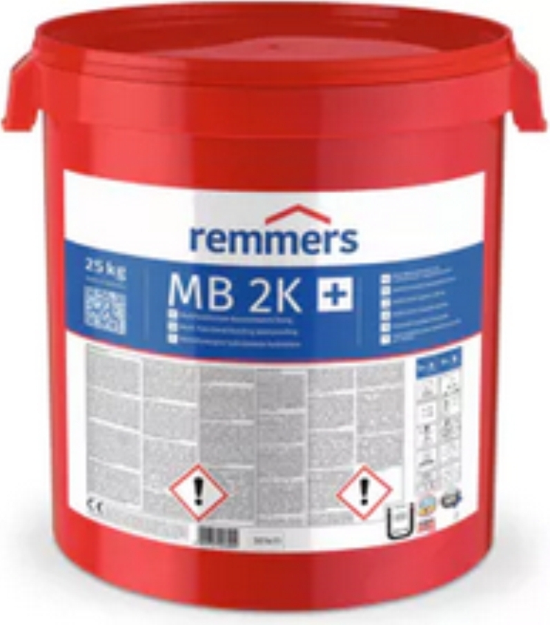18 x Remmers Multi-Baudicht MB 2K Dichtungsschlämme Bitumendickbeschichtung 25 kg - Bauwerksabdichtung, flexibel, rissüberbrückend, mineralisch