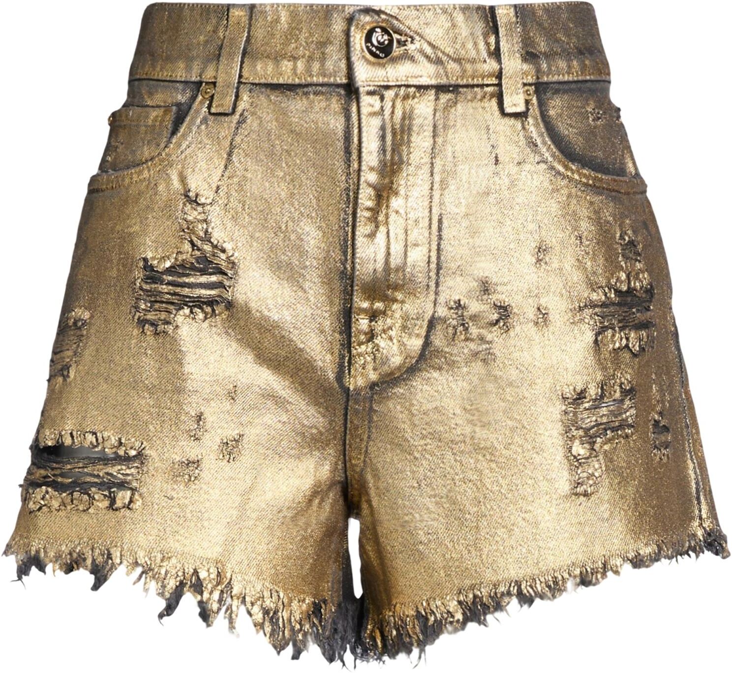 Pinko Shorts vaqueros Mujer Oro 27 Mujer