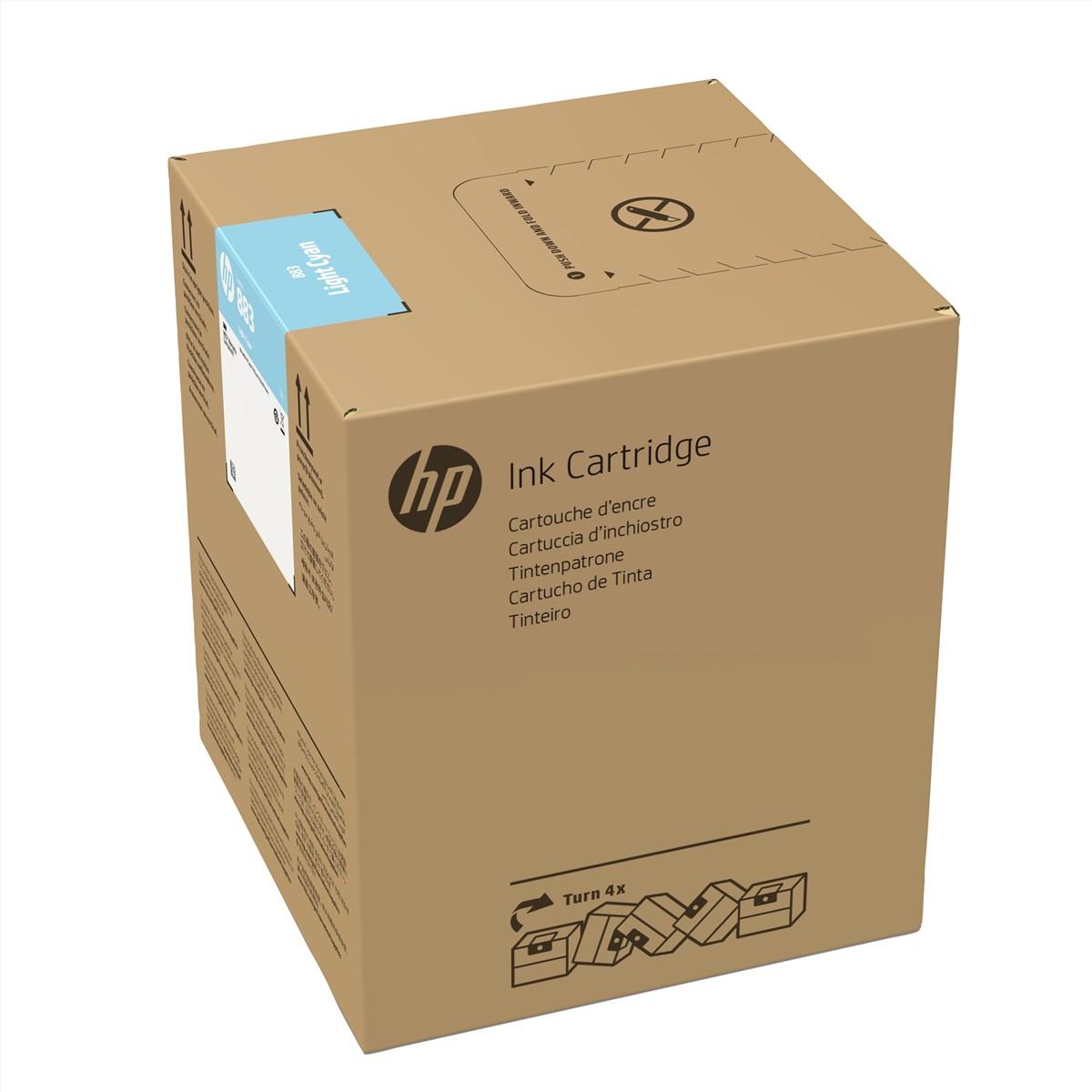 HP 883 Cyan hell Latex Druckerpatrone, 5 Liter, HP Latex 2700 Drucker, Thermal Inkjet, Cyan, China, Vereinigte Staaten, Singapur, 190,5 mm, 189 mm