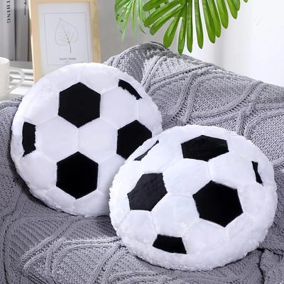 Inspired Finds Soccer Ball Plush Pillow Sports Fan Cushion For Home Decor 17.7 X 17.7 In