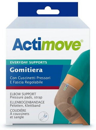 Essity Actimove Everyday Gomitiera Elastica Con Cuscinetti Pressori E Fascia Regolabile L