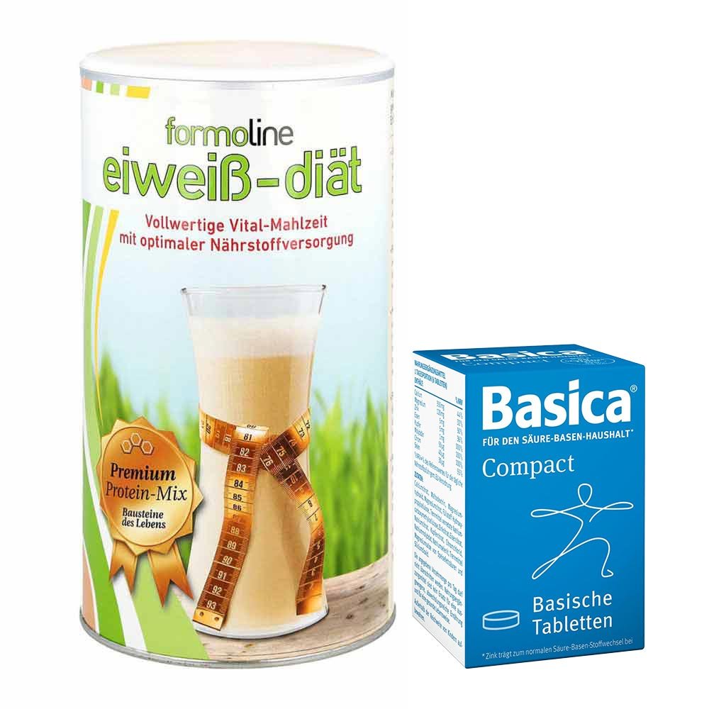 Certmedica International GmbH Paket Formoline Eiweiss-Diät Pulver (480 g) + Basica compact Tab 08130253