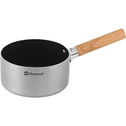 Outwell Feast Aluminiumkochtopf mit Keramikbeschichtung 1,5 Liter mit abnehmbaren beigen Griff