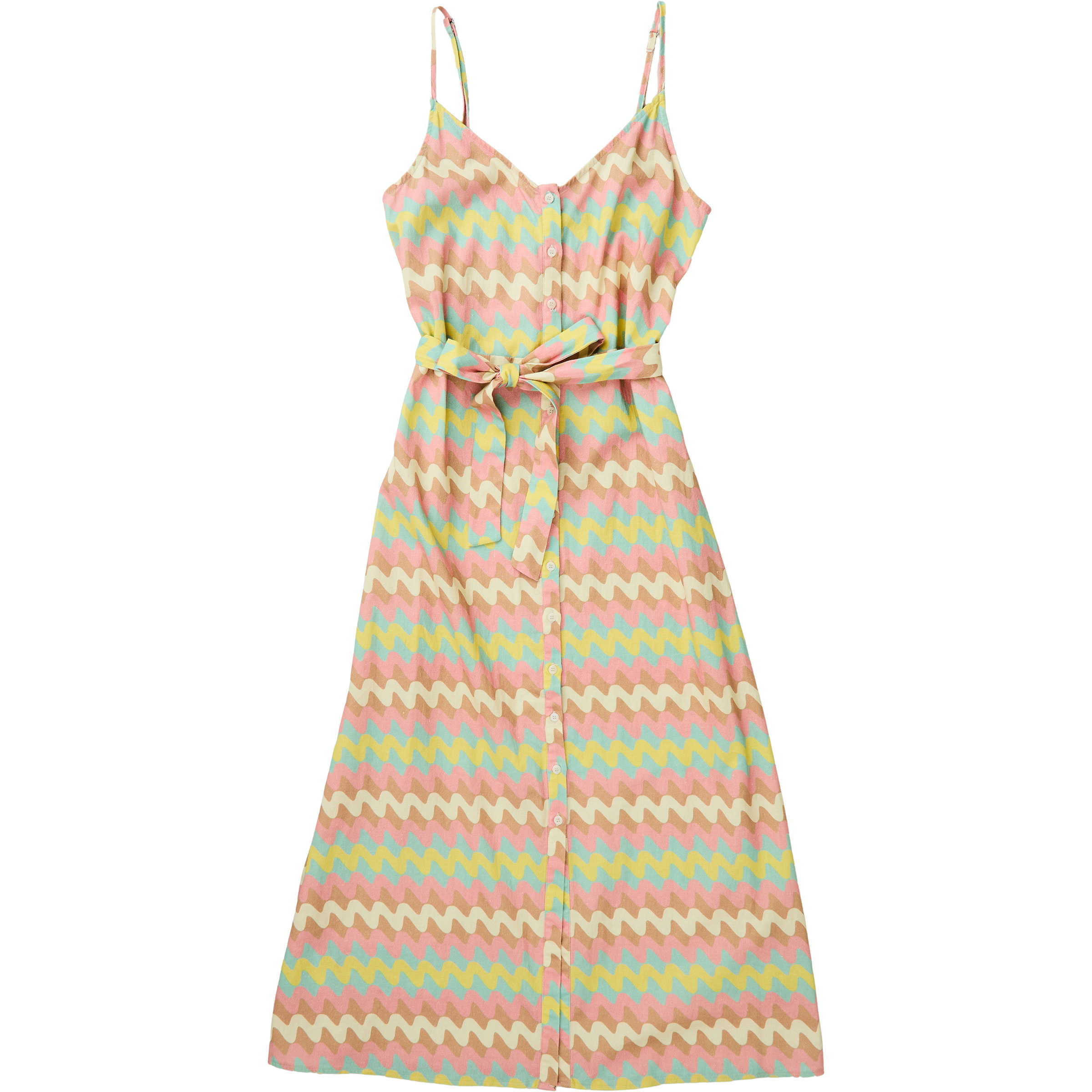 Brava Fabrics Pastel Wavy Stripes Strap Kleid Damen Kleider beige Größe M Lifestyle Widerstandsfähig