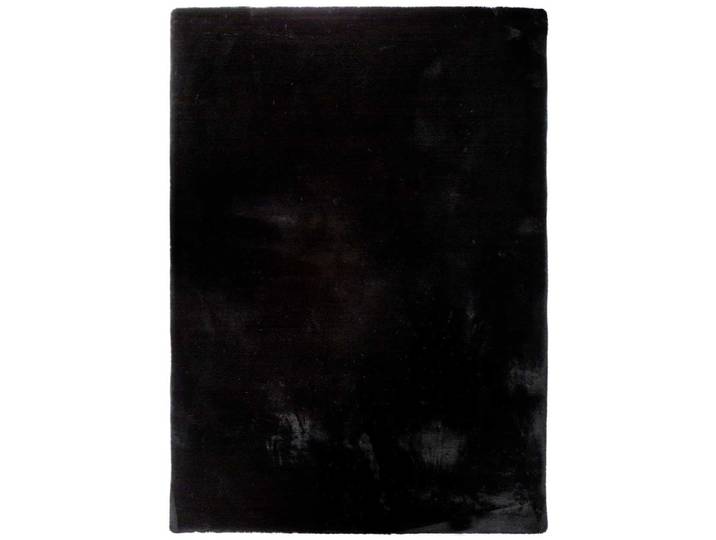 Tapis lavable shaggy noir 160x230 cm