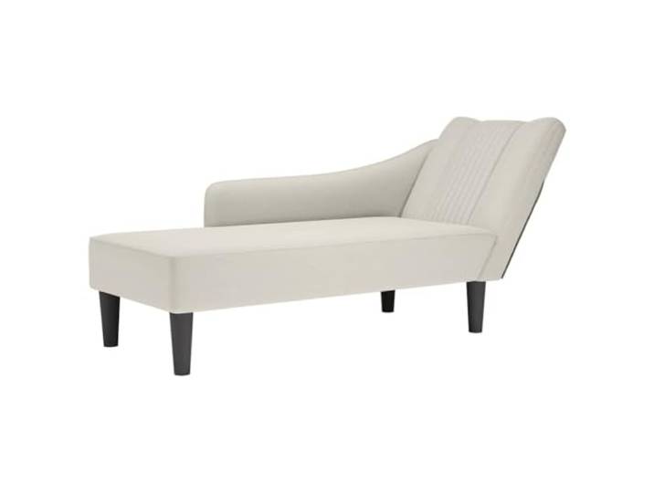 NLQMSU Langer Sessel mit Armlehne, gerade, cremefarben, Samt Hochelastischer Schaumstoff, Unterstützung für Nacken, Schultern, Rücken, Taille, gemütliche Ecke, Wohnzimmer, Bürobereich