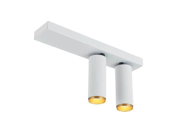 Plafonnier X-Beam Double Blanc/Or - LOOM DESIGN - Salon / séjour - Moderne - Aluminium - Multi-ampoules
