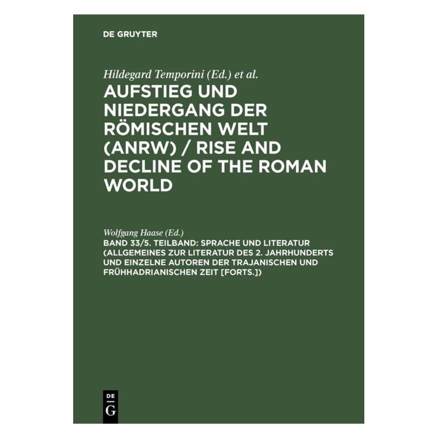 De Gruyter Aufstieg u.Nieder.röm.Welt.Abt.2/33/5 (Deutsch, Hardcover, Haase Wolfgang) (66438259)
