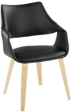 Carson Carrington Sauda Highback Upholstered Chair with Bent Wood Legs (Set of 2)