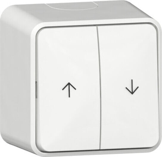 Gira Wipp-Jalousietaster 10A 250V Reinweiß Pfeile Montageplatte (315813)