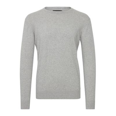 Rundhalspullover INDICODE "Rundhalspullover IDBadan", Herren, Gr. XXL, grau (grau mix), Obermaterial: 100% Baumwolle CO., Pullover Rundhalspullover