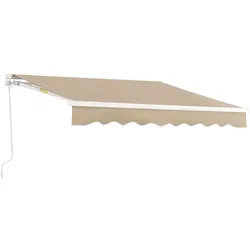 Helloshop26 - Markise mit Kurbelgriff 250 x 200 cm beige