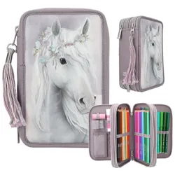 Depesche 13126 Miss Melody 3 Fach Federtasche FANTASY HORSE