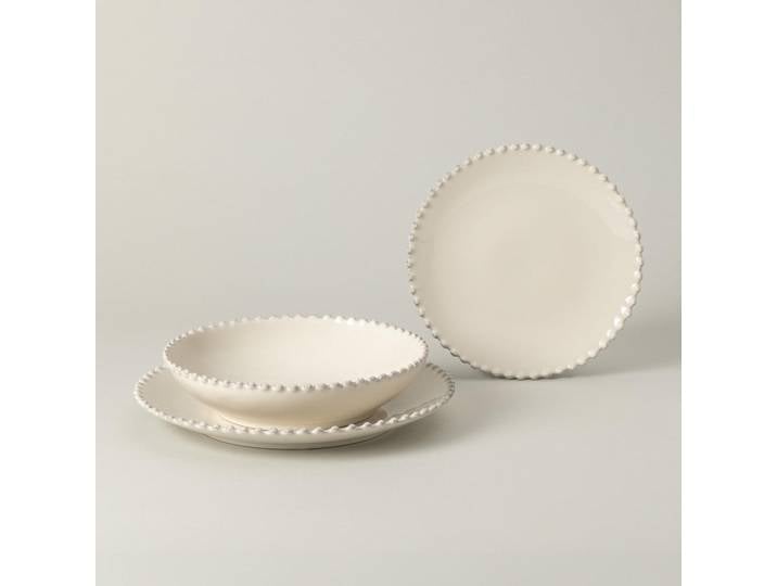 Costa Nova Kombiservice Pearl, Creme, Keramik, 12-teilig, Handmade in Europe, Essen & Trinken, Geschirr, Geschirr-Sets, Kombiservice