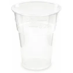 VEPATIM 40 Trinkbecher klar 300 ml 0,3 l Eichstrich PLA ø 85mm