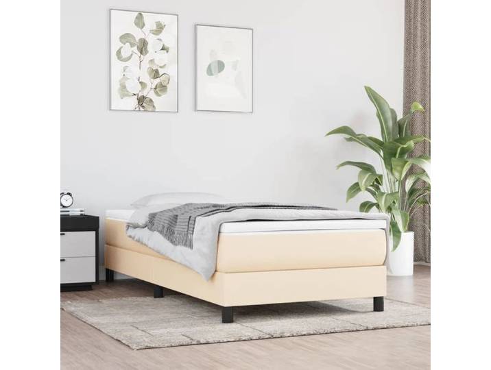 Cadre de lit à lattes Lit Rembourré avec Pieds Lit Simple avec Sommier à Lattes Lit Adulte de Chambre à Coucher 3120489