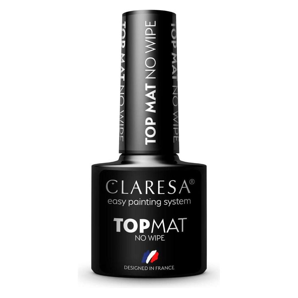 Claresa Top Mat No Wipe Hardening Top For Hybrid Polish Without Washing Matt 5G (Transparent, UV-Gel Lack) (5902846077480)