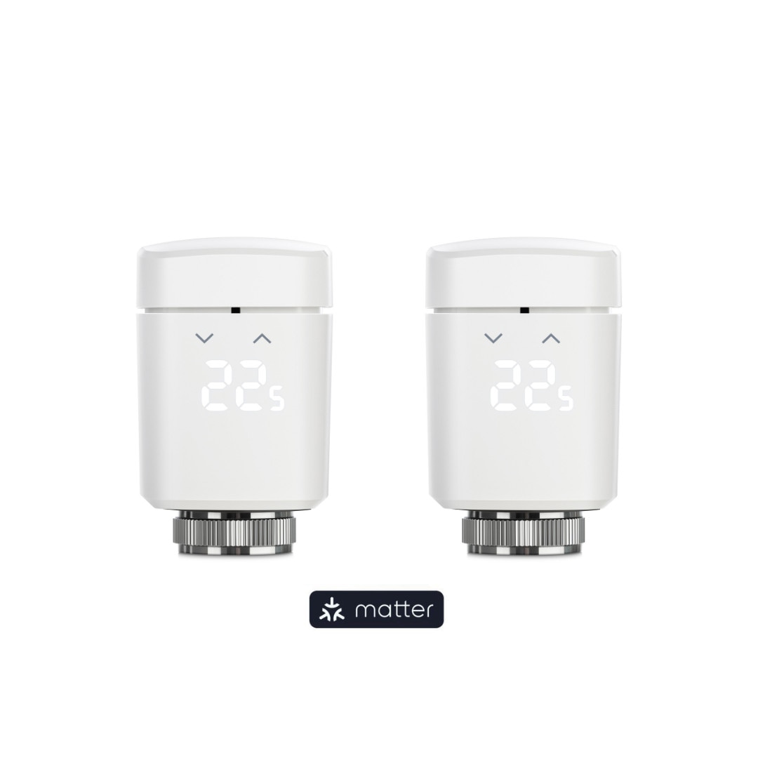 Eve Systems Eve Thermo - Smartes Heizkörperthermostat Doppelpack (Matter) 4260195392380