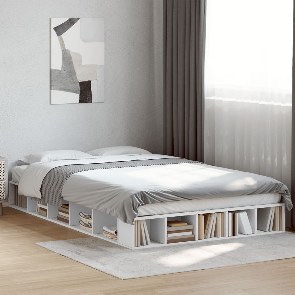 17 Stories Pappion Bed White 120 x 200cm
