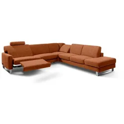 Segmüller Werkstätten Ecksofa Canto Stoff Orange Ocker