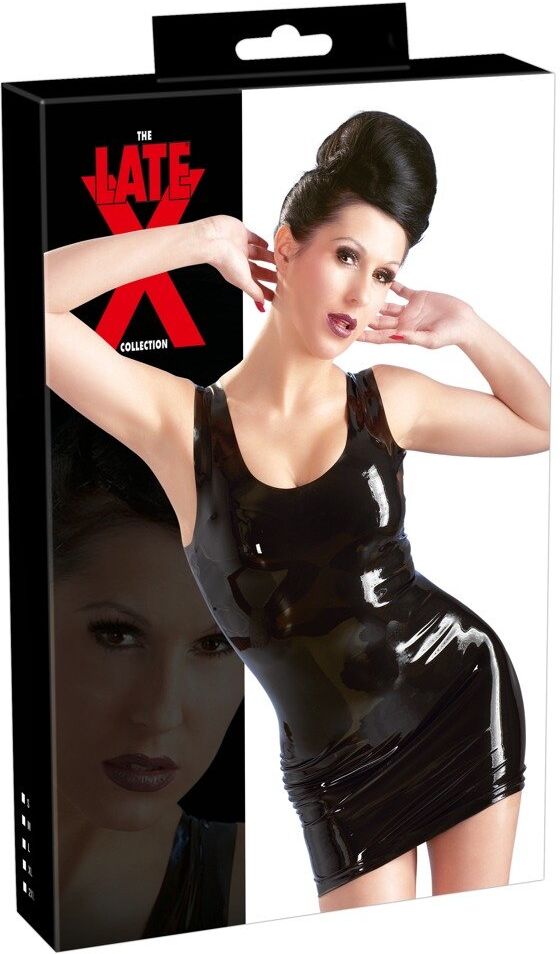 Late X Robe en Latex Noir