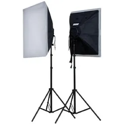 Falcon Eyes Dauerlichtset LH-ESB6060K 8x40W (Studioleuchte), Dauerlicht, Schwarz