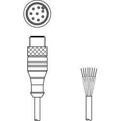 Leuze Anschlussleitung KS S-M12-8A-P1-010