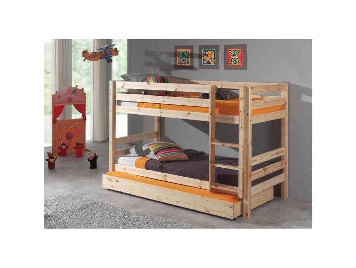 Etagenbett Pino IV 90 x 200cm Beige/Kiefer