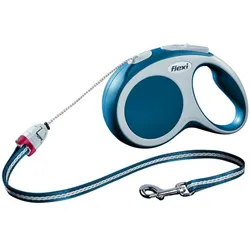 Flexi New COMFORT, Seil, S: 8 m, blau (S, Hund, Spazieren), Halsband + Leine