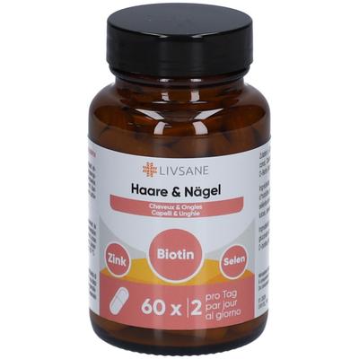 Livsane Haare & Nägel Kaps Glas 60 Stk St Kapseln