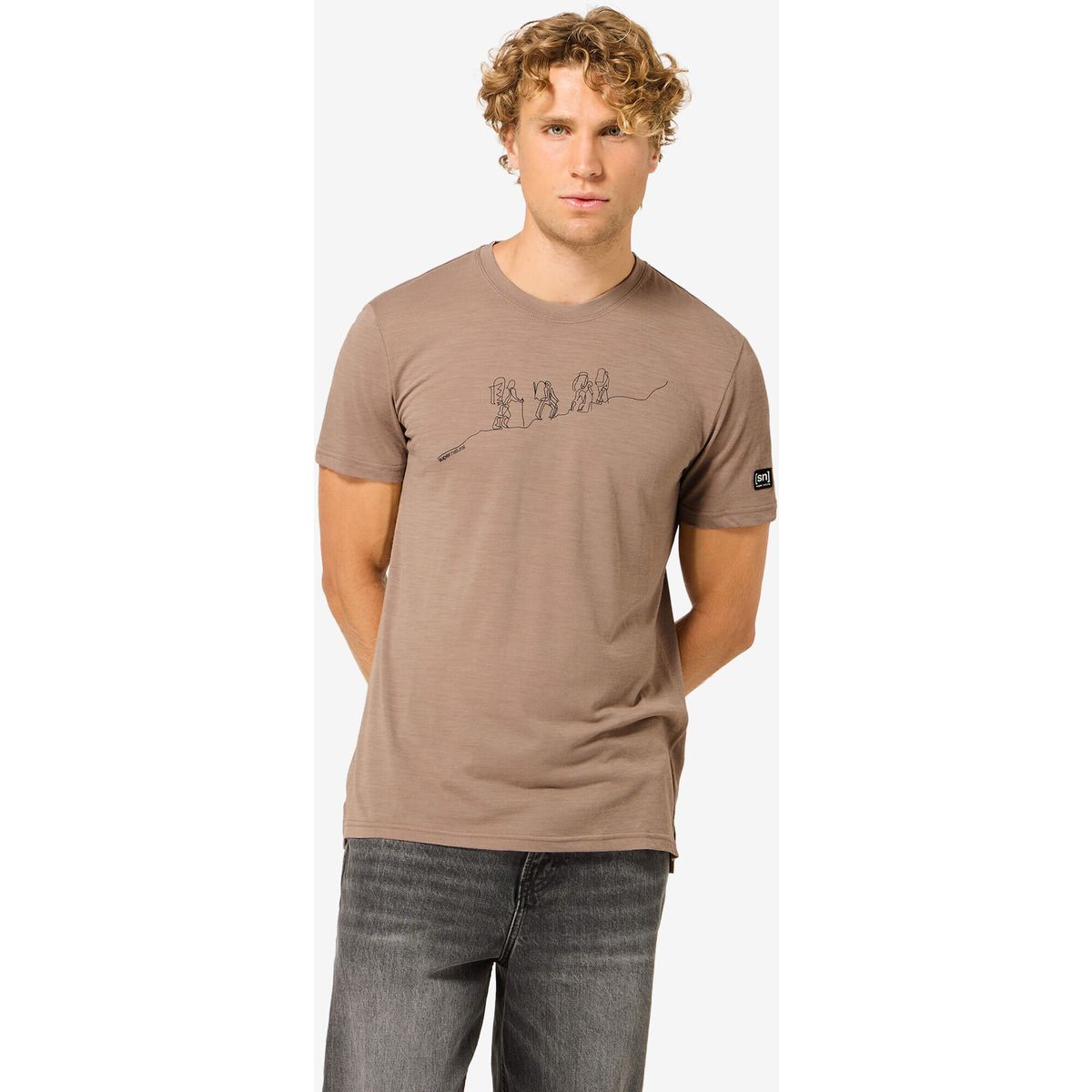 Super.Natural M Hiking Tee mountain trail/blueberry (90I) XXL SNMP0103490IXXL