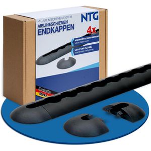 NTG Endkappe schwarz, 4 Stück, Schienenbreite 50mm, halbrund, für Airlineschiene
