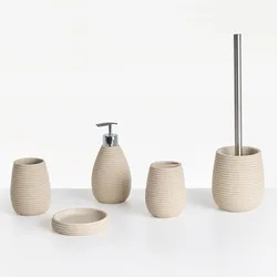BADACCESSOIRES Set 5-teilig Hellbeige Quila