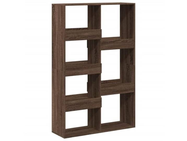 GHVBNMF Raumteiler Standregal Braun Eichen-Optik 100x33x155,5 cm Vielseitiges Regal mit 7 offenen Fächern für Ordnung im Wohnzimmer und Schlafzimmer, pflegeleichter Holzwerkstoff.