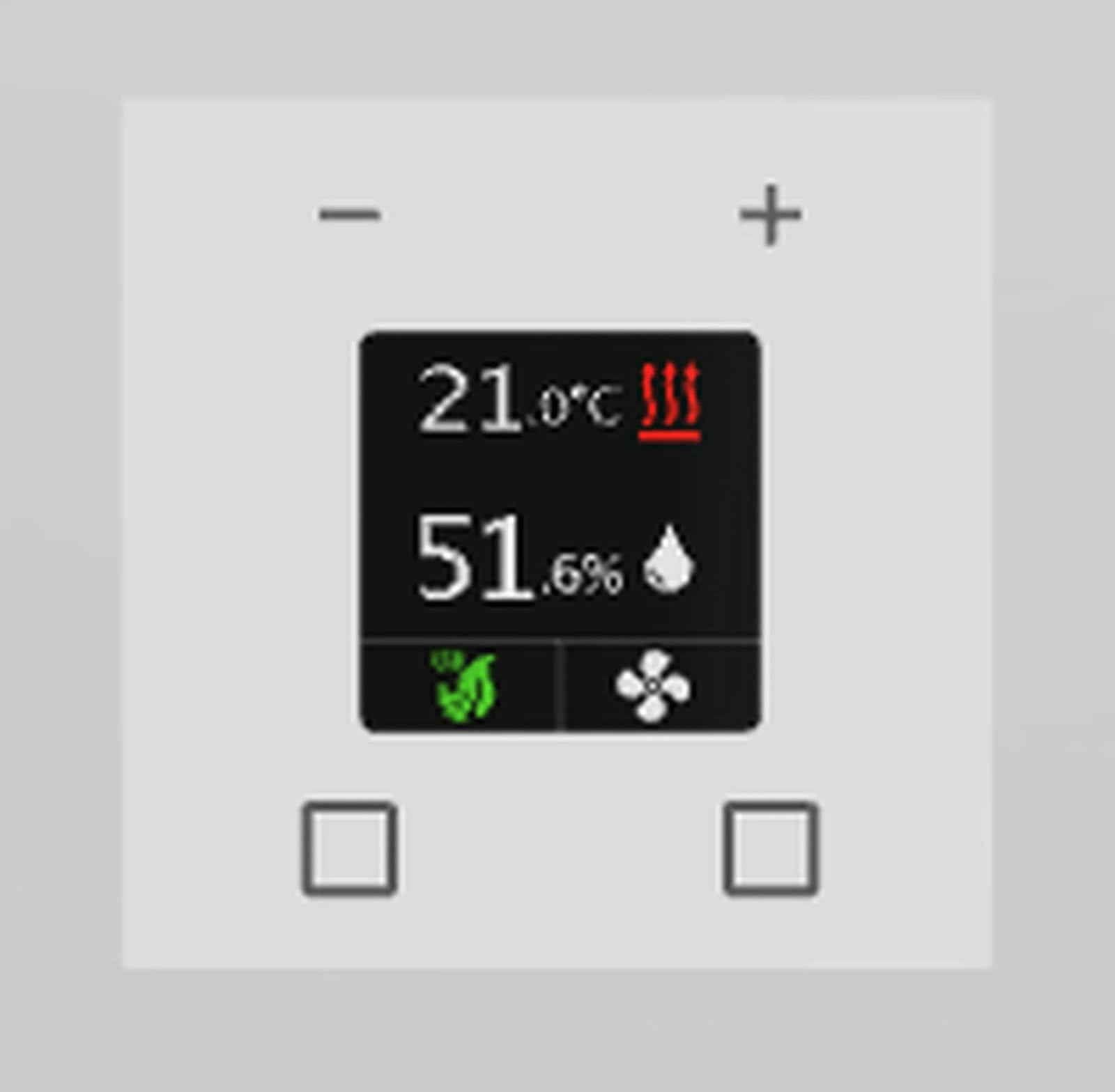 MDT KNX-kamerthermostaat Smart 55, glanzend, zuiverwit