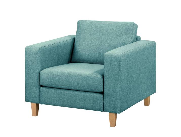Sessel Türkis Webstoff Lark 94 x 86 x 90cm