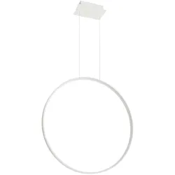 Hängeleuchte Pendellampe Ring Design Schlafzimmerleuchte weiß LED L 78cm