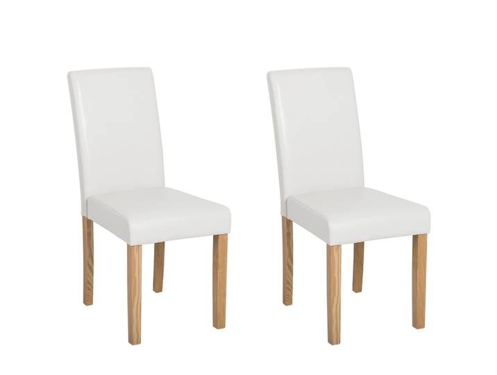 STUHL 2er-Set Kunstleder Weiß Broadway