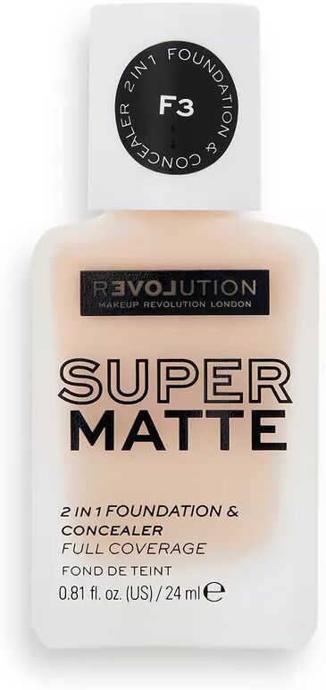Revolution - Supermatte Foundation, Relove Supermatte Foundation F2, 24 ml