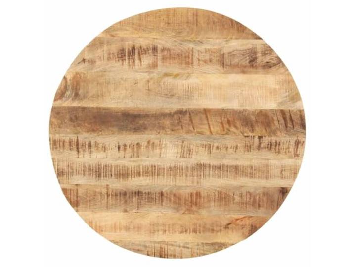 Kaorsrow Tischplatte Massivholz Mango Rund 80cm Holztischplatte Rustikale Ersatz-Tischplatte aus unbeschichtetem Naturholz für Esszimmer Gastronomie Tische 80 cm Durchmesser