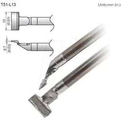HAK T51-L13 - Aktiv-Lötspitze T51-L13, 13,0 mm, SOP, Spatel, 2 Stück