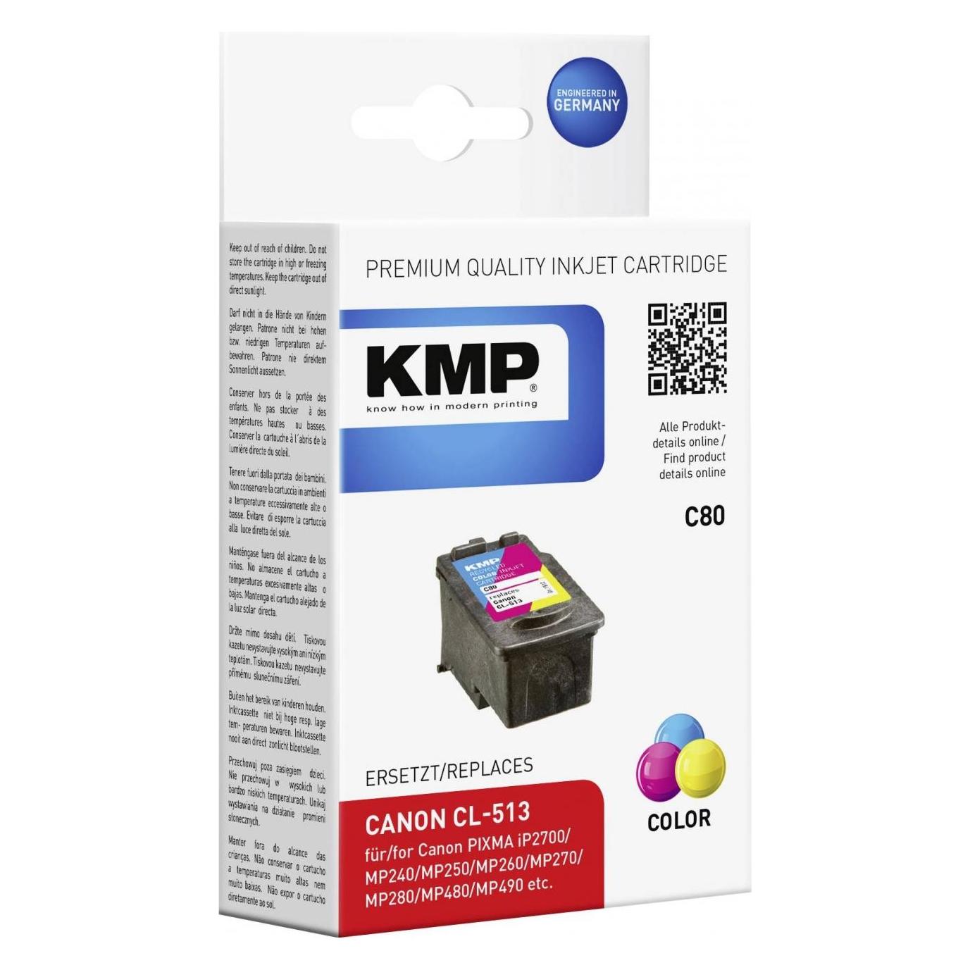 KMP C80 Tintenpatrone color kompatibel mit Canon CL-513 (C) (1512,4530)