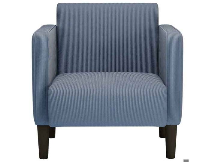 Best2026@Canapé-chaise simple SHIELDPRO® - maximal: 110 kg - Fauteuil-chaise accoudoirs bleu 54 cm tissu velours côtelé2445